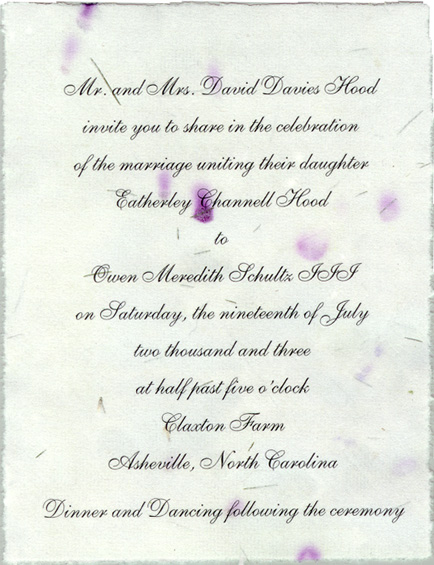 Our most popular wedding invitation styles require only standard postage