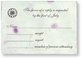 handmade response card 