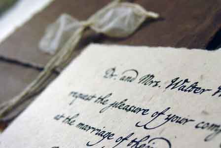 Handmade Paper Invitation on lotka seed paper