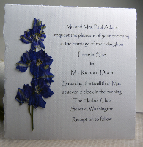 Pressed flower paper wedding