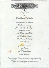 Click to order 5" x 7" Handmade Invitation printed directly on the paper