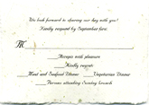 handmade response card 
