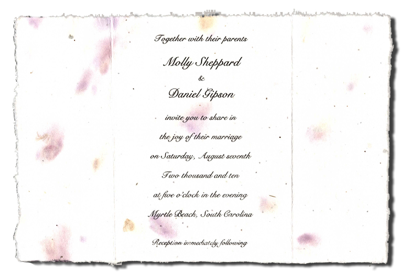 6" x 9" Invitation Package