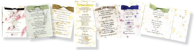 Ribbon and vellum style invitations