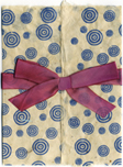 6x9 Blue Bullseye Wrap with Hanah Silk Victorian Rose