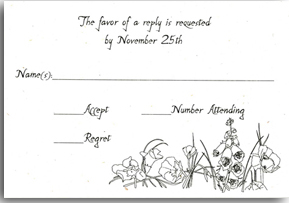 Recycled reply cards