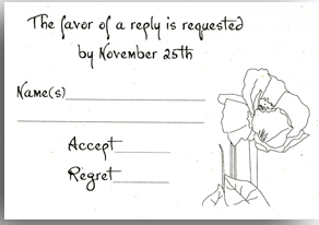 Recycled reply cards