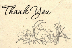 handmade seeded thank you cards