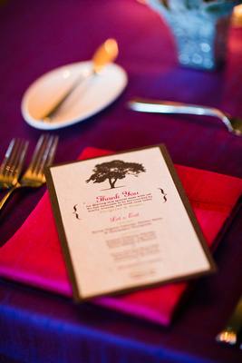wedding menu on our seeded paper