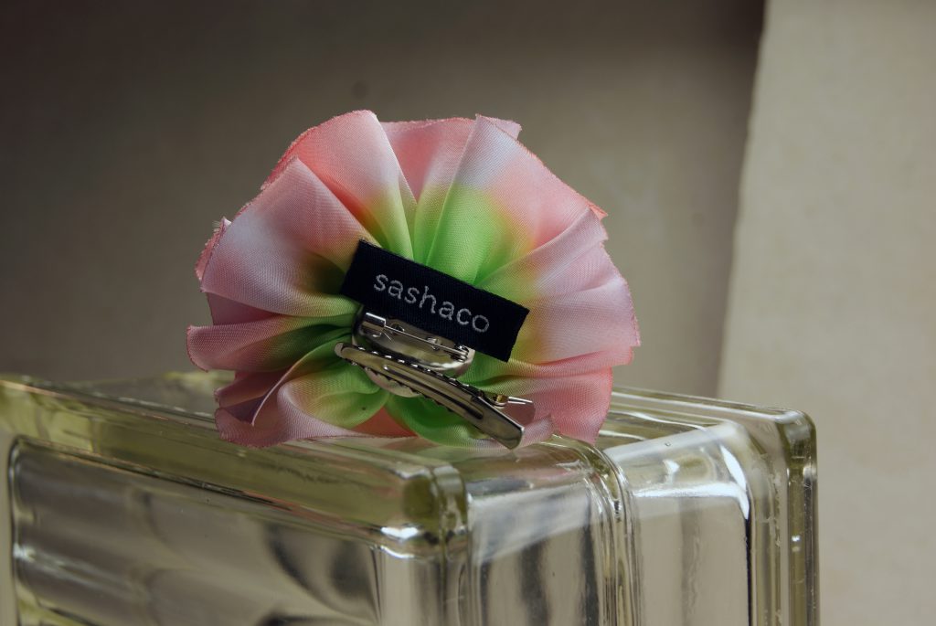 Pink Silk Flower Hair Clip
