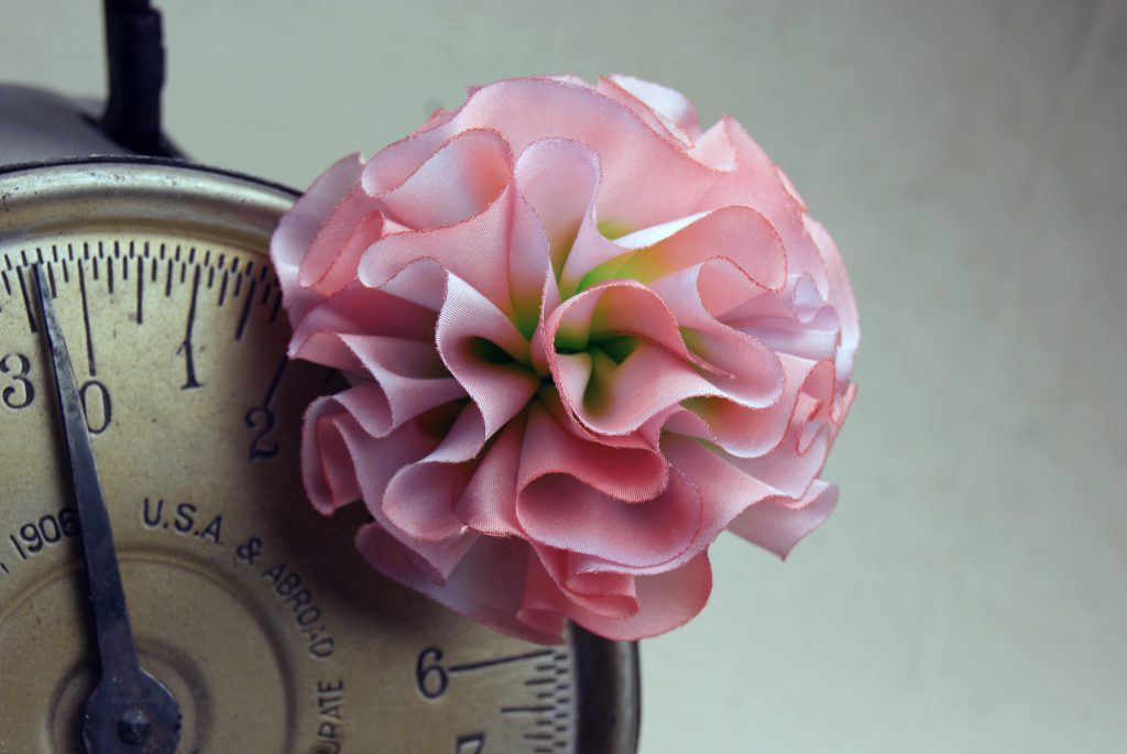 Pink Silk Flower Hair Clip