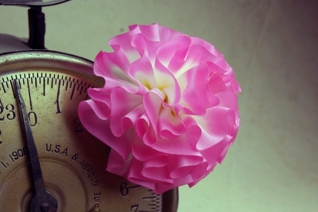 Pink Silk Flower Hair Clip