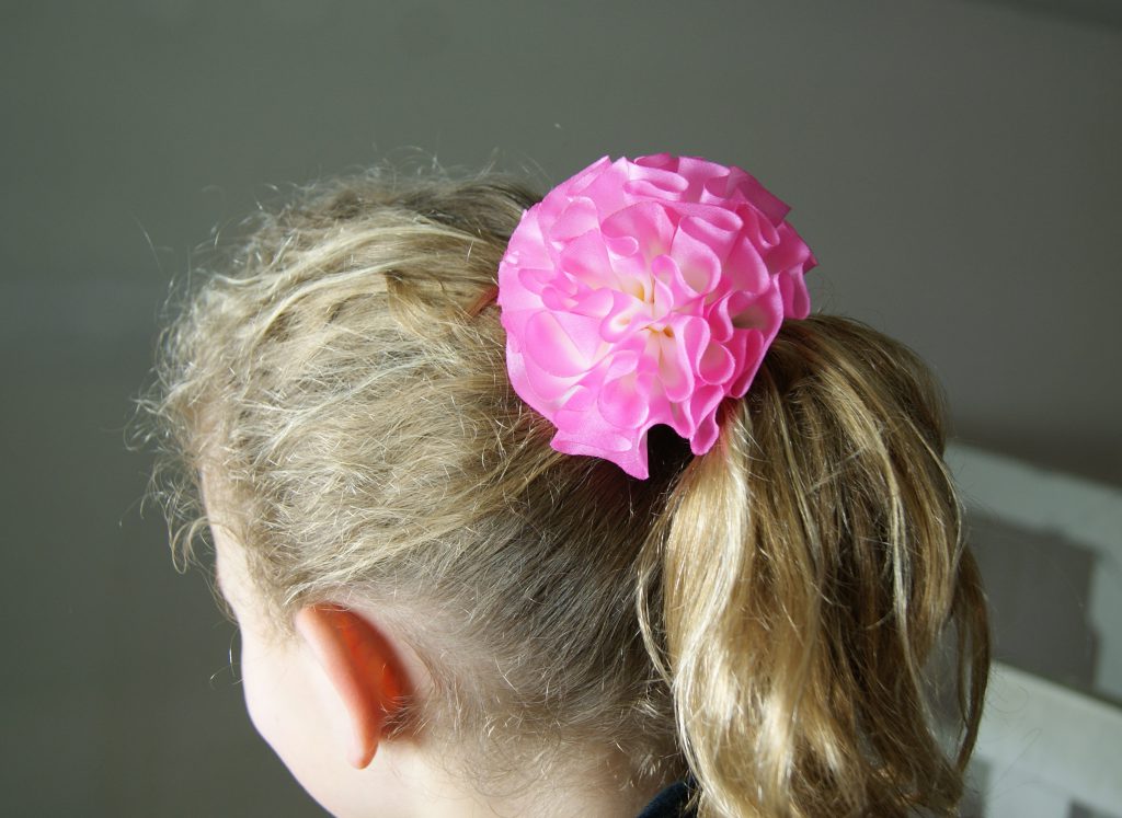 PInk Silk Flower Hair Clip