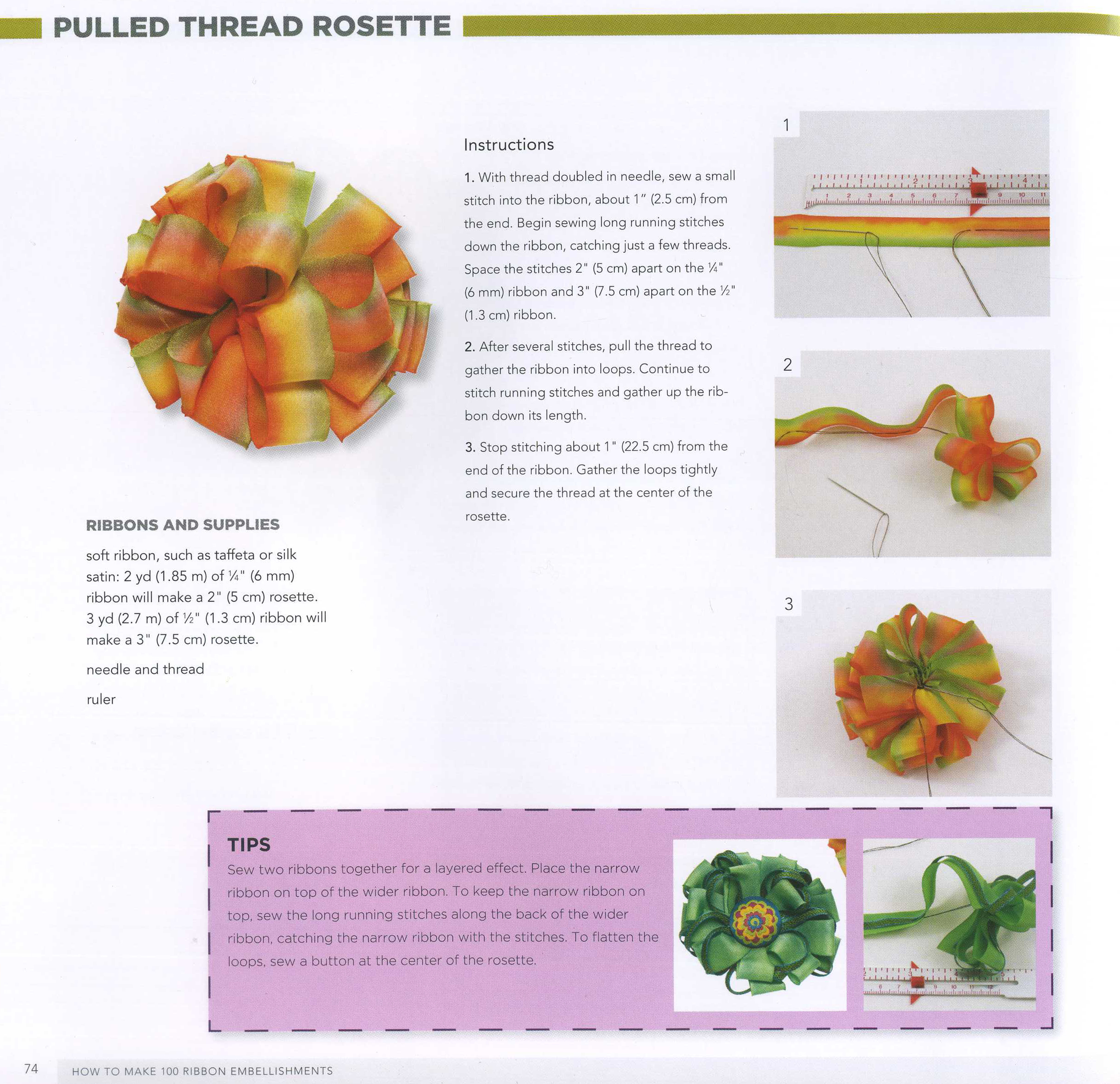 How to Make 100 Ribbon Embellishments Of The Earth paper and ribbon