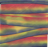 Earth Silk Dyed Ribbon 002 Pink Blue Yellow