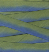Earth Silk Dyed Ribbon green and blue 005