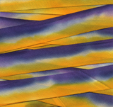 Earth Silk Dyed Ribbon - Purple Yellow 064
