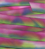 Earth Silk Dyed Ribbon - 078 green blue pink