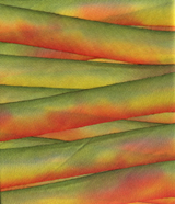 Earth Silk Hand Dyed Ribbon 080 orange yellow green