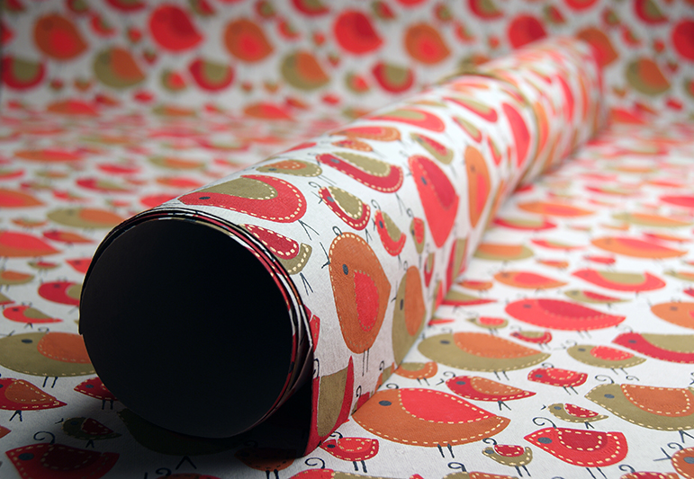 Tree Free Handmade Papers Made in India SHP1108 Purple Dahlia Print