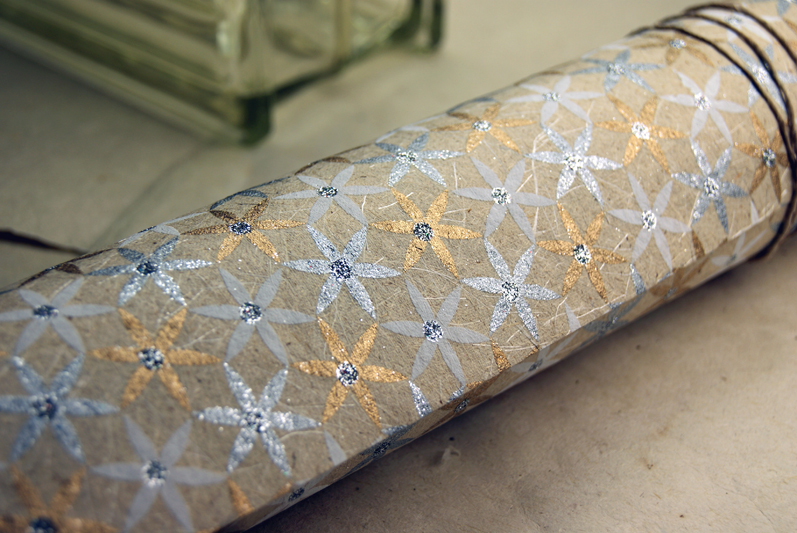 Tree Free Handmade Papers Made in India Copper, White and Silver Star