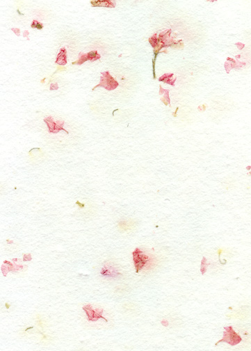 Of The Earth Handmade Pink Larkspur Paper With Real Flower Petals In