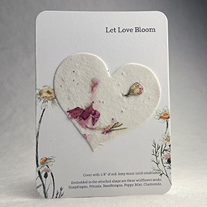 Seed Paper Wedding Favor Card