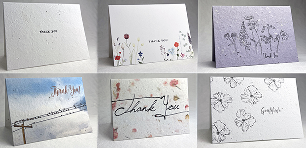 thank you card menu