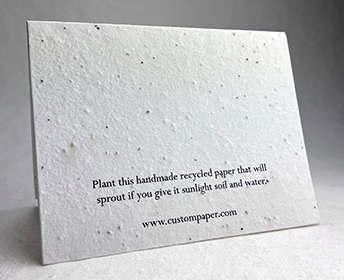 A7 folding sympathy seed paper card with planting instructions