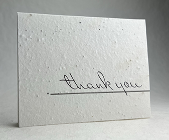 A2 folding thank you seed paper card with print