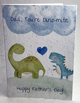 A7 folding fathers day seed paper card 