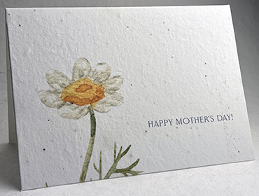 A7 folding mothers day seed paper card with print