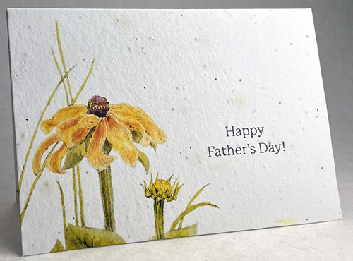 A7 folding seed paper card for father's day