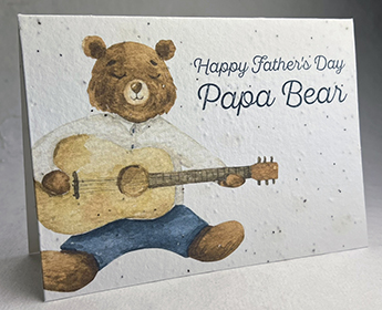 A7 folding fathers day seed paper card 