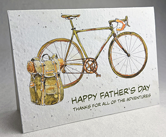 A7 folding fathers day seed paper card 