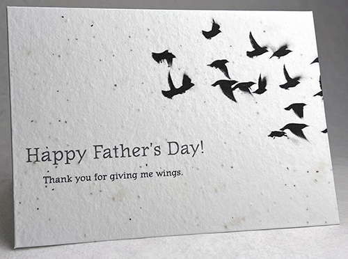 A7 folding seed paper card for father's day