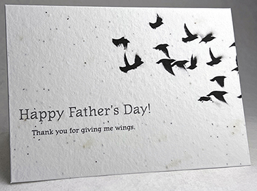 A7 folding fathers day seed paper card