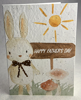 A7 folding fathers day seed paper card 