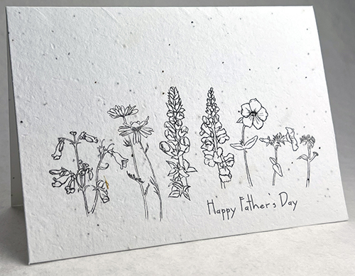 A7 folding seed paper card for father's day