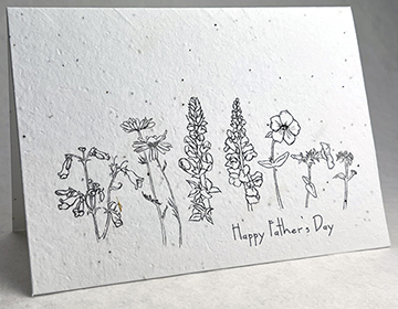 A7 folding fathers day seed paper card