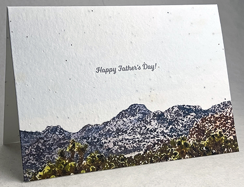 A7 folding seed paper card for father's day