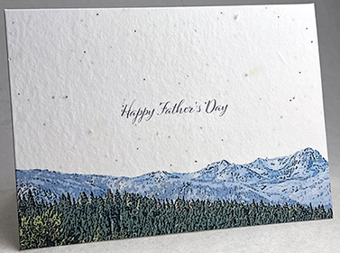 A7 folding fathers day seed paper card