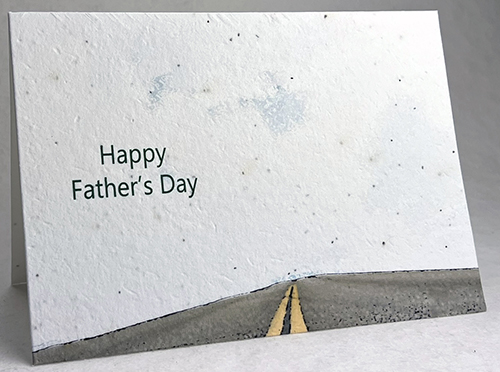 A7 folding seed paper card for father's day