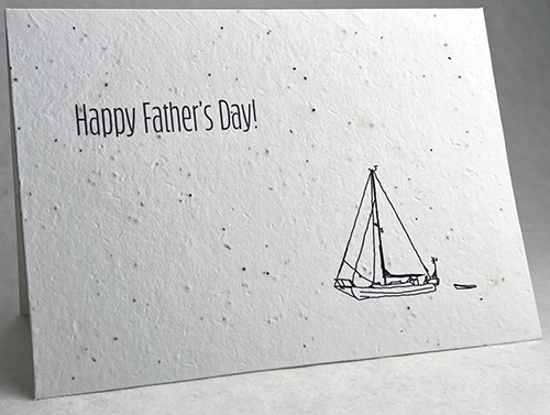 A7 folding seed paper card for father's day