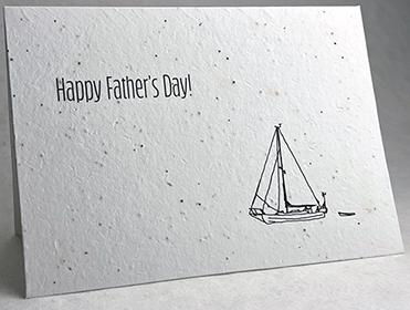 A7 folding fathers day seed paper card
