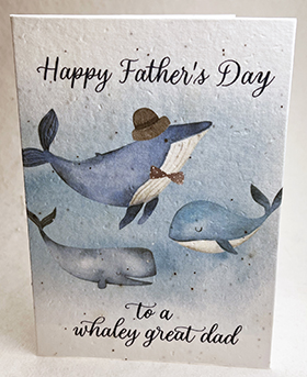 A7 folding fathers day seed paper card 