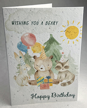 A7 folding birthday seed paper card 