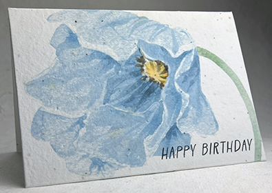 A7 folding birthday seed paper card 