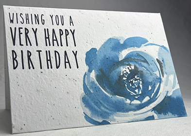A7 folding birthday seed paper card 