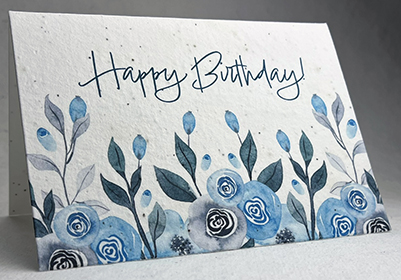 A7 folding birthday seed paper card 